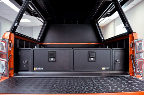 Pick up truck drawer system